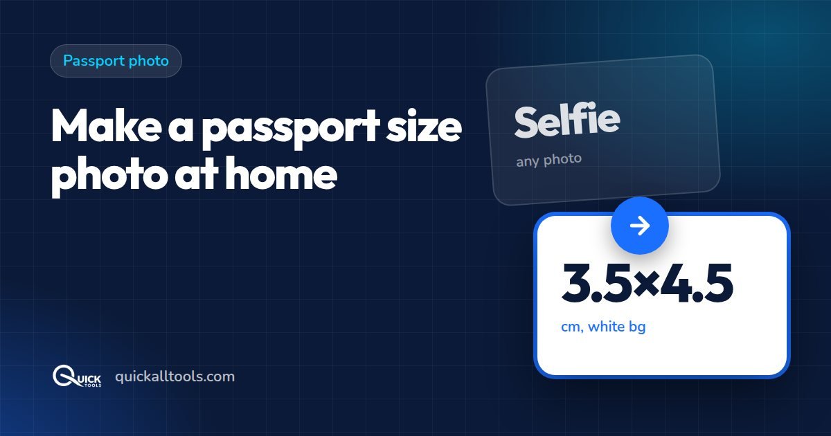 How to Make a Passport Size Photo Online for Free (3.5 × 4.5 cm)